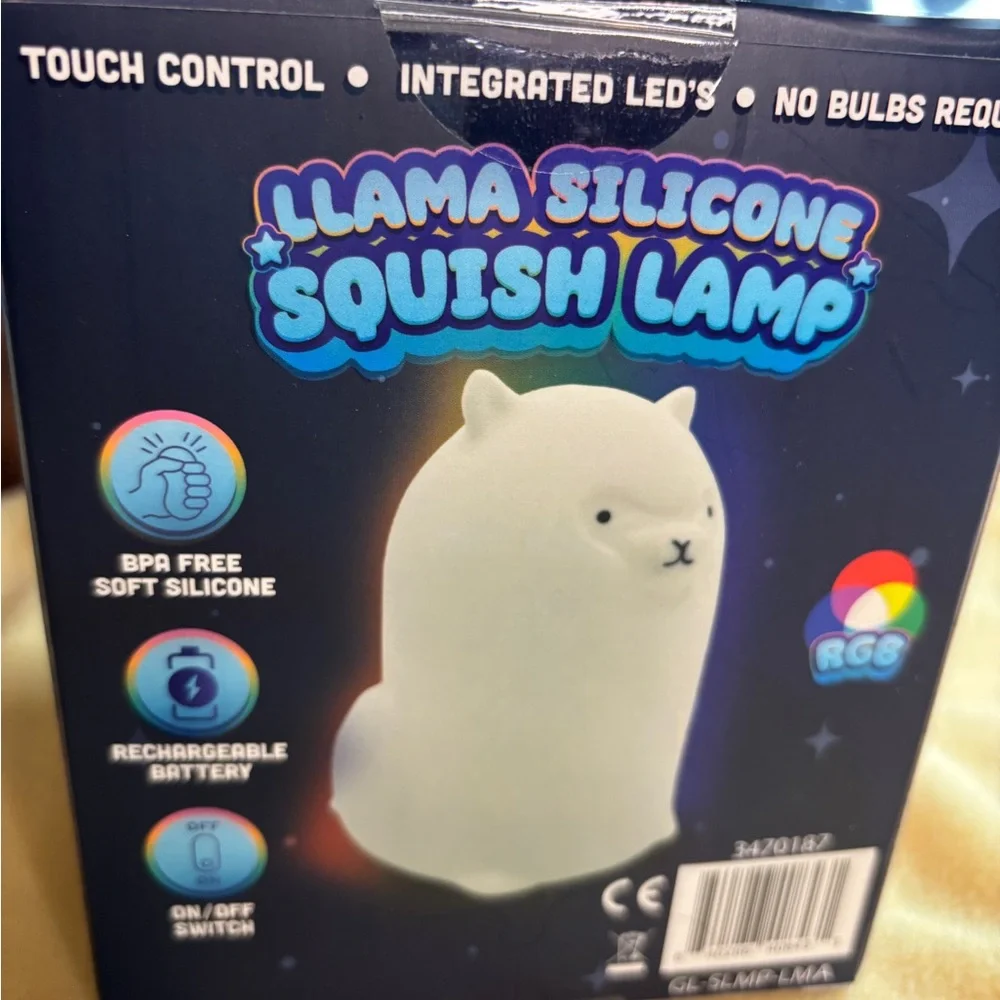 Squish Tap Light Rechargeable Nightlife Llama Silicone Multi color NWB - Picture 7 of 7